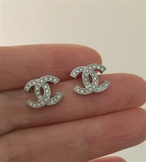 chanel mini cc logo earrings|CHANEL Crystal Mini CC Earrings Silver .